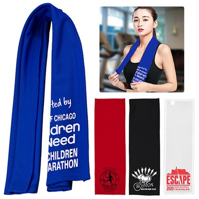 "THE DENALI RAINIER XTRA" -12" W X 36" H Recycled RPET Cooling Towel (Overseas)