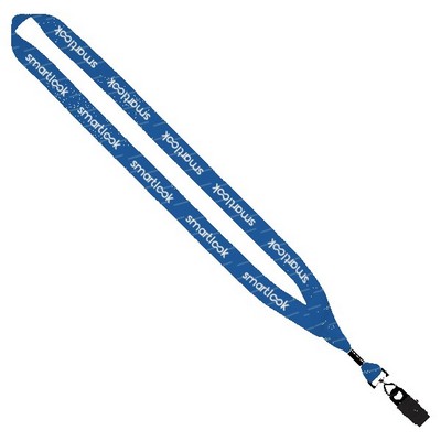 3/4" Dye-Sublimated Lanyard with Metal Crimp and Metal Bulldog Clip w/ Swivel